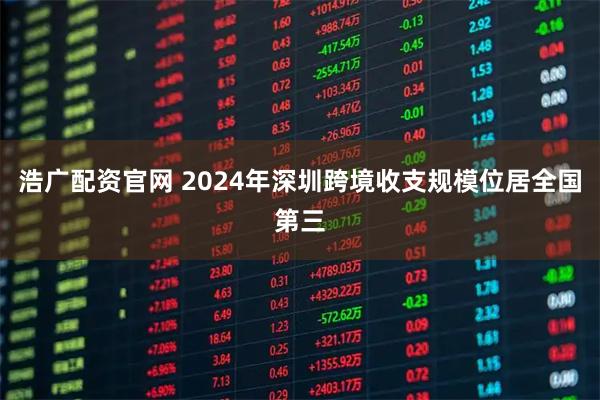 浩广配资官网 2024年深圳跨境收支规模位居全国第三